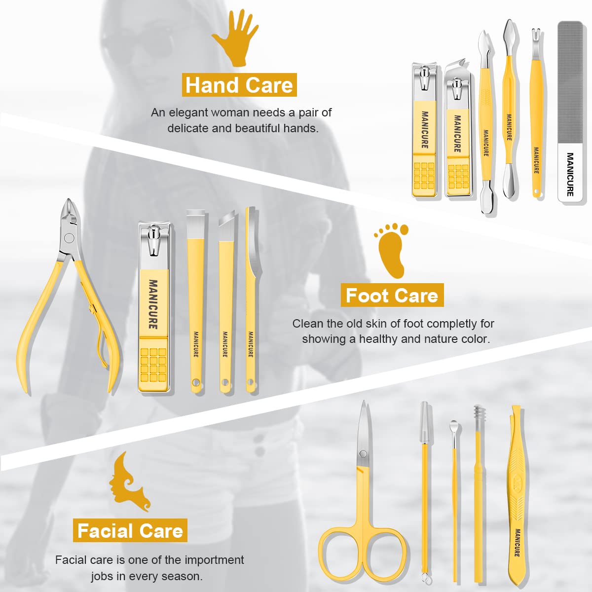 Manicure Set Professional Nail Clippers Pedicure Kit, 16 pcs Stainless Steel Nail Care Tools Grooming Kit with Luxurious Travel Leather Case for Thick Nails Men Women Gift (Violet) - Image 2